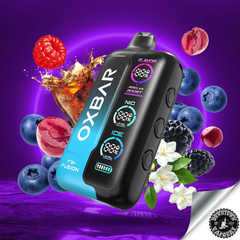 Oxbar Tri-Fusion 50 000 Puff Disposable Pod Device 5% Iced Vanilla Berry Downtown Vapoury