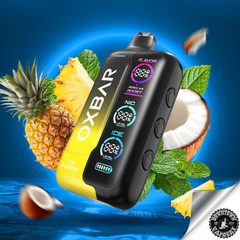 Oxbar Tri-Fusion 50 000 Puff Disposable Pod Device 5% Pineapple Coconut Ice Downtown Vapoury
