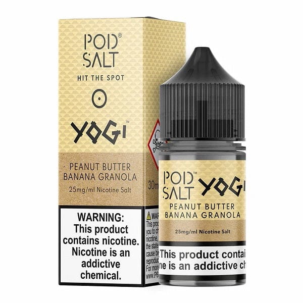 Pod Salt Fusion Yogi Peanut Butter Banana Granola 30ML Nic Salts Downtown Vapoury