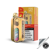 Pod Salt HIT 40K Rechargeable Disposable Device 5% Mango strawberry peach Downtown Vapoury