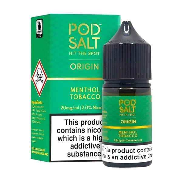 Pod Salt menthol tobacco 30ml Nic Salts 25MG Downtown Vapoury
