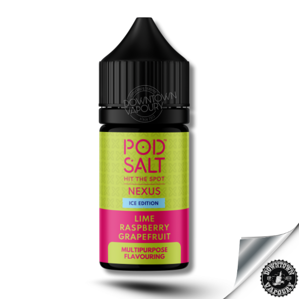 Pod Salt Nexus Lime Raspberry Grapefruit Ice - Longfill Downtown Vapoury