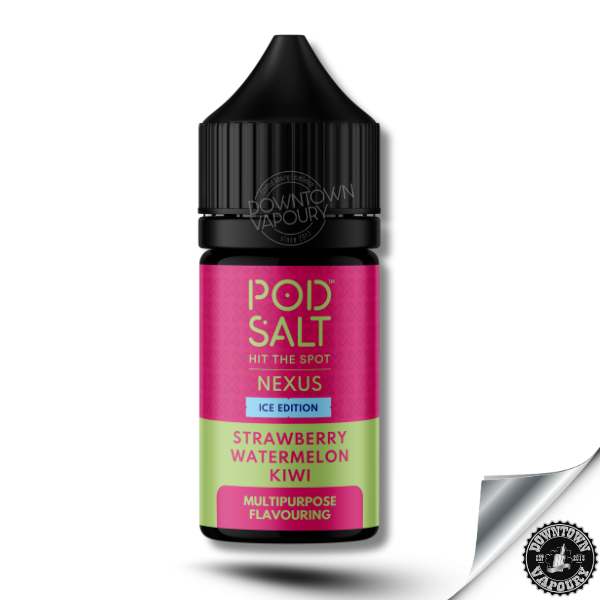 Pod Salt Nexus Strawberry Watermelon Kiwi Ice - Longfill Downtown Vapoury