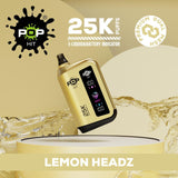 Pop Hit 25k Puffs Disposable Vape 5% Lemon Headz Downtown Vapoury