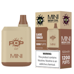 Pop Hit Mini 1200 Puff Disposable Device Rechargeable 5% Classic Tobacco