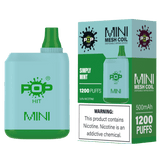 Pop Hit Mini 1200 Puff Disposable Device Rechargeable 5% Simply Mint Downtown Vapoury