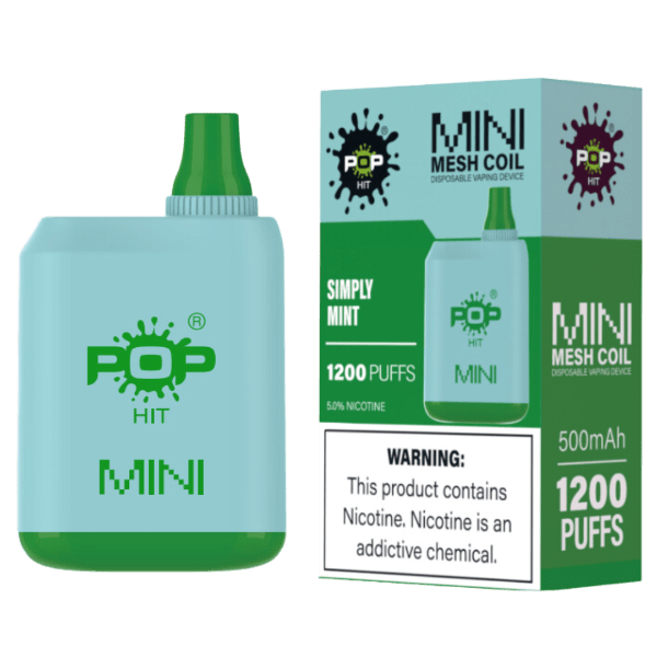 Pop Hit Mini 1200 Puff Disposable Device Rechargeable 5%