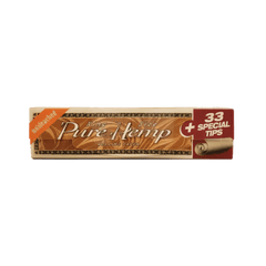 Pure Hemp Paper – Unbleached King Size with Tips (1PC)
