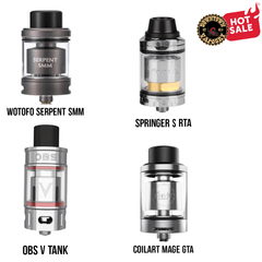Serpent SMM RTA / CoilART MAGE GTA RTA / Tigertek Springer S RTA / OBS sub ohm V