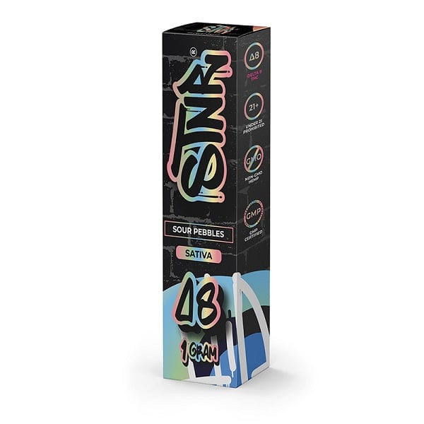 STNR Delta 8 Rechargeable Disposable (Single) Sour Pebbles Sativa Downtown Vapoury