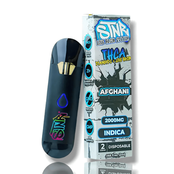 STNR Live Rosin Diamonds THCa Disposable 2G Afghani - Indica Downtown Vapoury