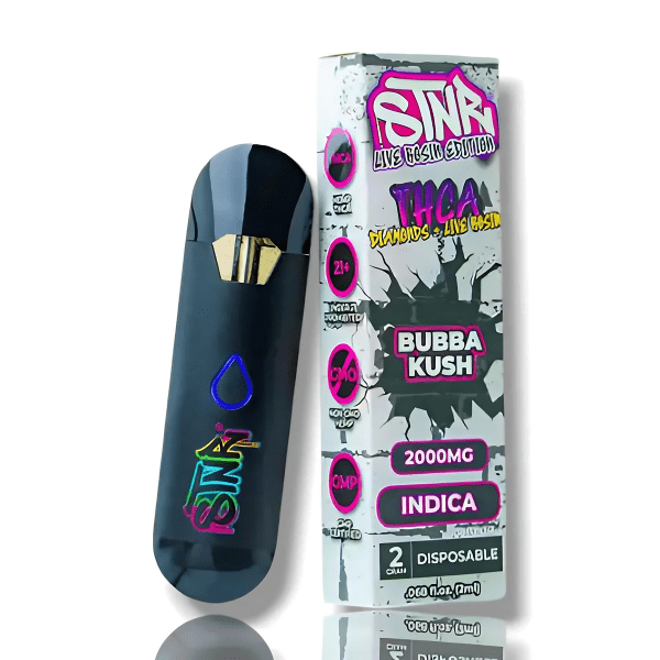 STNR Live Rosin Diamonds THCa Disposable 2G Bubba Kush - Indica Downtown Vapoury
