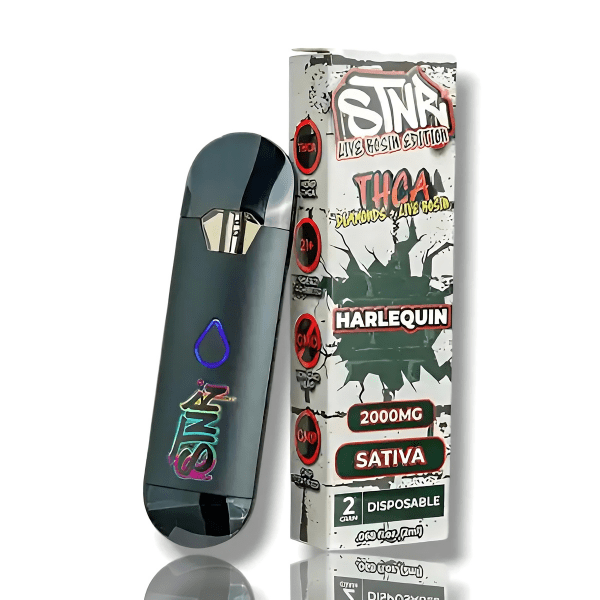 STNR Live Rosin Diamonds THCa Disposable 2G Harlequin - Sativa Downtown Vapoury