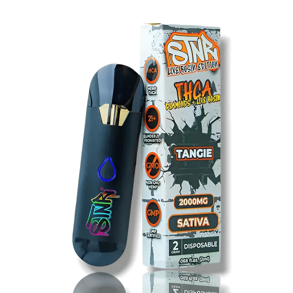 STNR Live Rosin Diamonds THCa Disposable 2G Tangie - Sativa Downtown Vapoury