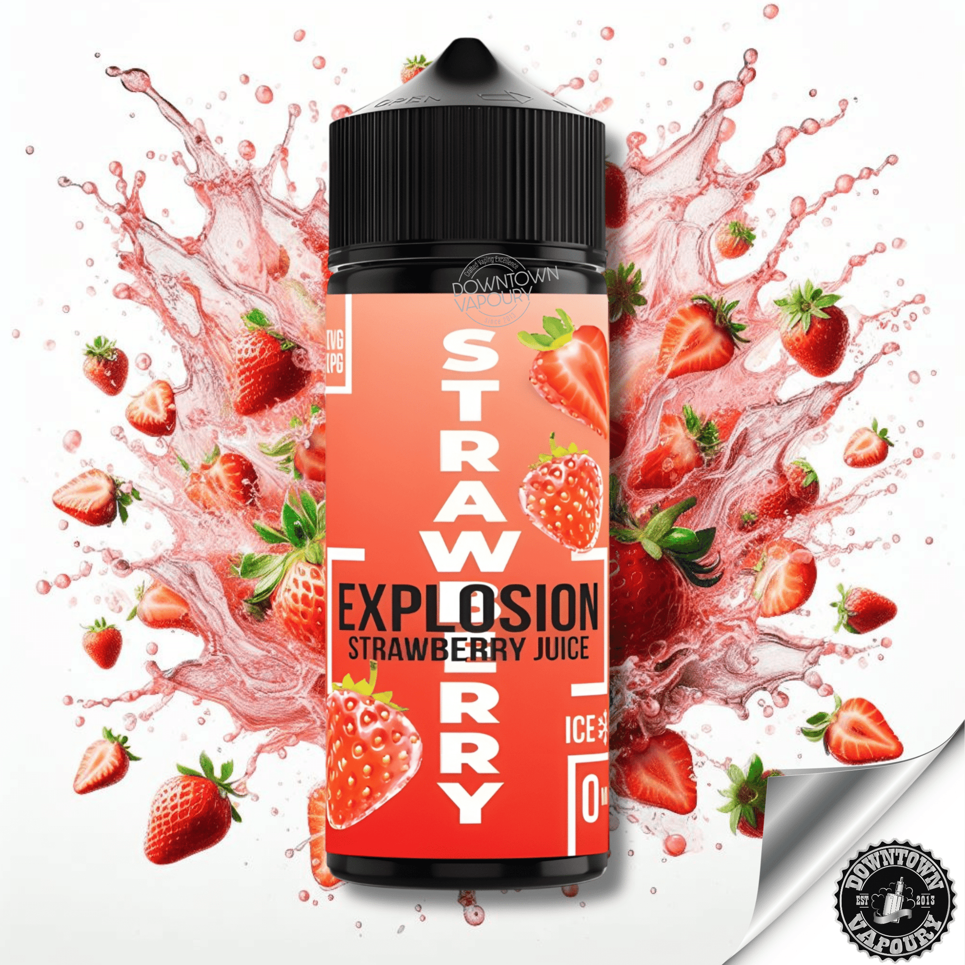 Vape flavor explosion concept, sensory journey fruit vape, rich e-liquid flavors strawberry cherry - Cloud Burst Vape Juice for Sale Online in South Africa
