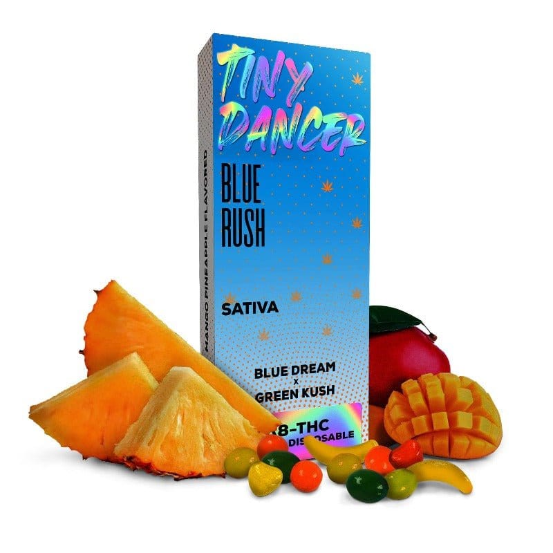 Tiny Dancer Delta 8 Disposable 1G Blue Rush (Sativa) 1ml Downtown Vapoury