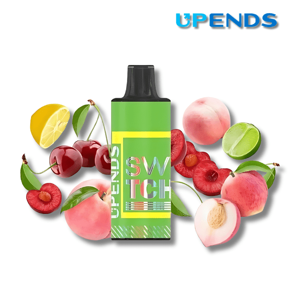 Upends Switch prefilled pods 4500 puffs 5% Cherry Peach Lemonade Downtown Vapoury