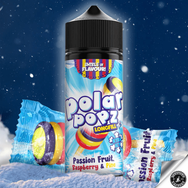 Vapology Polar Popz - Passion Fruit, Raspberry & Pine Xtra (Long Fill) Downtown Vapoury