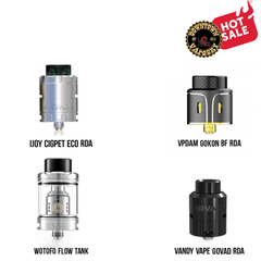 Vpdam GoKon BF RDA / VANDY VAPE GOVAD 24 RDA / Wotofo Flow Subtank / IJOY CIGPET ECO RDA