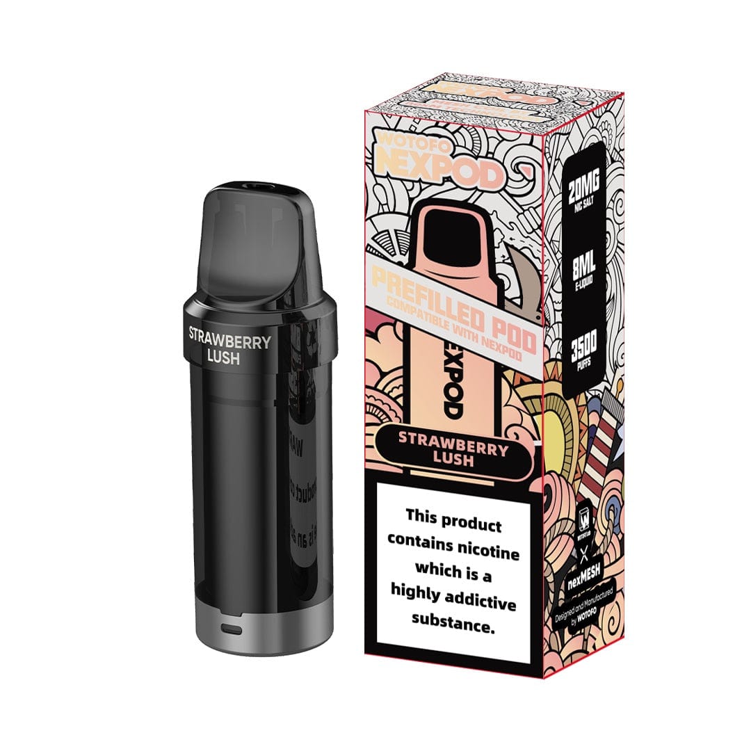 WOTOFO NexPod Replacement Flavour Pods 5000puff 2% Strawberry Lush Downtown Vapoury