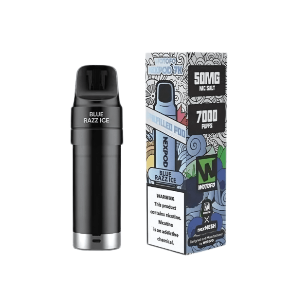 WOTOFO NexPod Replacement Flavour Pods 7000 puff 5% Blue Razz Ice Downtown Vapoury