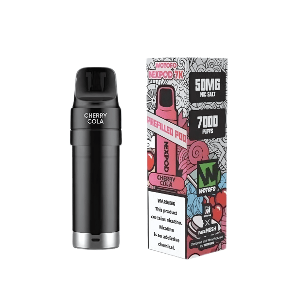 WOTOFO NexPod Replacement Flavour Pods 7000 puff 5% Cherry Cola Downtown Vapoury