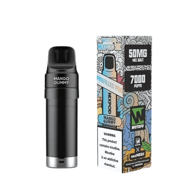 WOTOFO NexPod Replacement Flavour Pods 7000 puff 5% Mango Gummy Downtown Vapoury