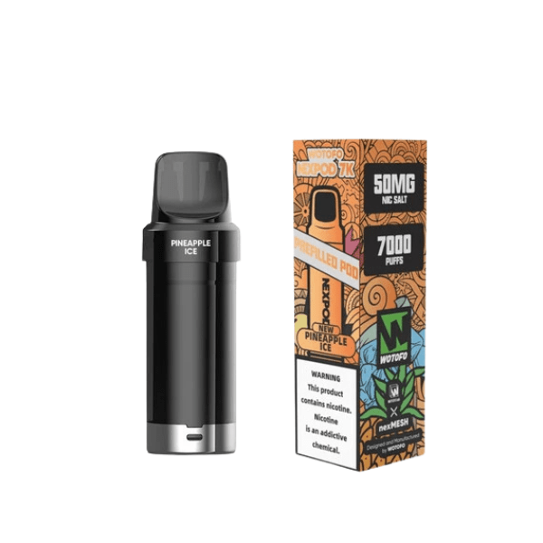 WOTOFO NexPod Replacement Flavour Pods 7000 puff 5% Pineapple ice Downtown Vapoury