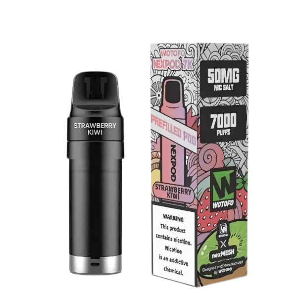 WOTOFO NexPod Replacement Flavour Pods 7000 puff 5% Strawberry Kiwi Downtown Vapoury