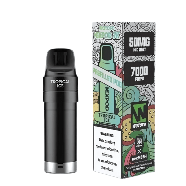 WOTOFO NexPod Replacement Flavour Pods 7000 puff 5% Tropical Ice Downtown Vapoury