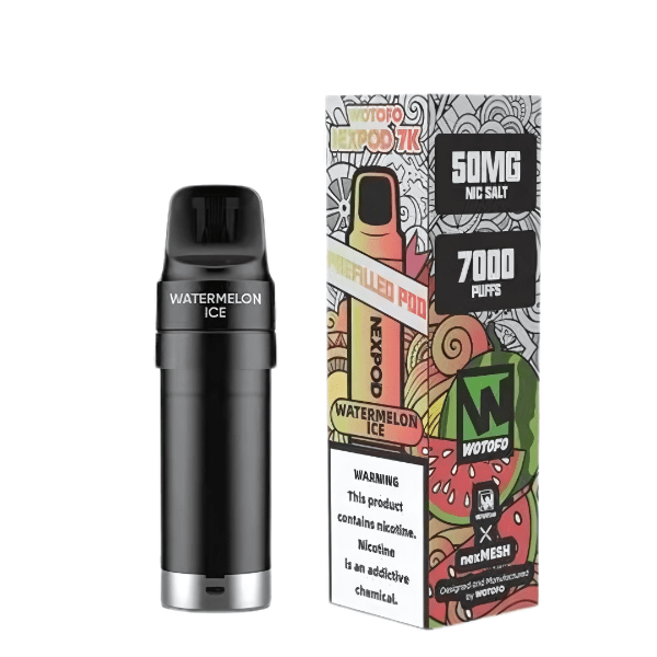 WOTOFO NexPod Replacement Flavour Pods 7000 puff 5% Watermelon Ice Downtown Vapoury
