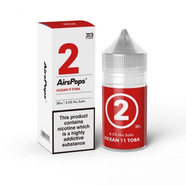 AirsPops 30ML Ocean 11 Toba Salts 40MG Downtown Vapoury