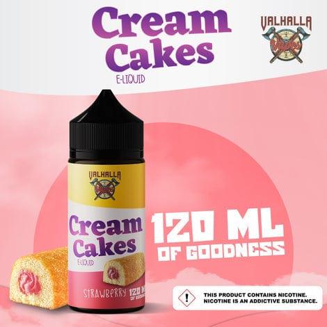 Valhalla Vapes - Cream Cake Strawberry 120ml 2MG